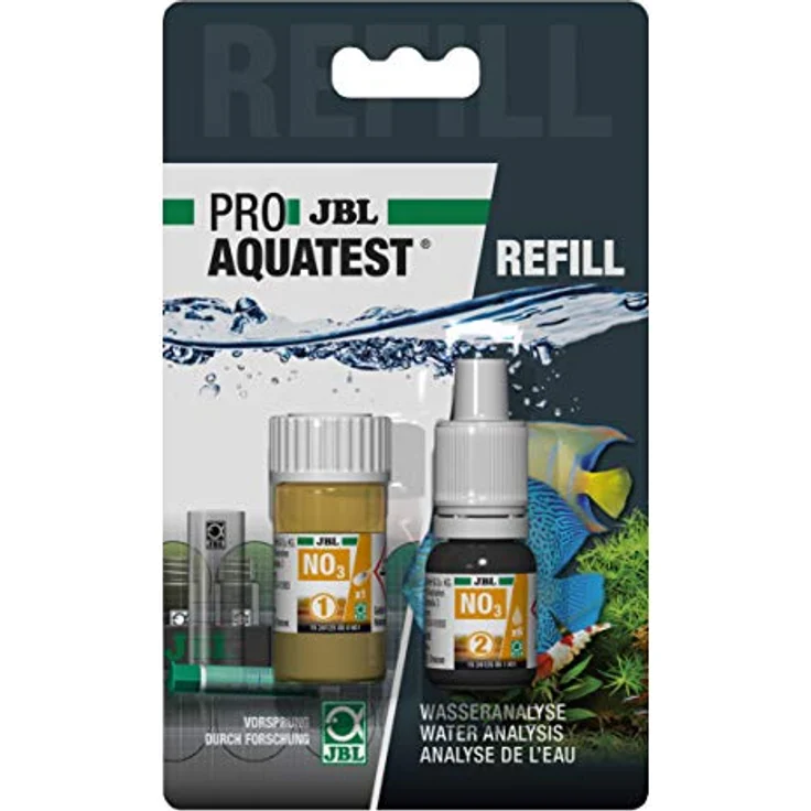 JBL Wassertest-Nachfüller ProAquaTest NO3, 2 Stück für Süß-/Meerwasser-Aquarien und Teiche, ideal zur Nitratbestimmung – Bild 2