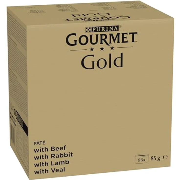 GOURMET Gold Feine Pastete Sorten-Mix, Katzenfutter für Feinschmecker, 96 x 85g, ohne künstliche Zusatzstoffe – Bild 1