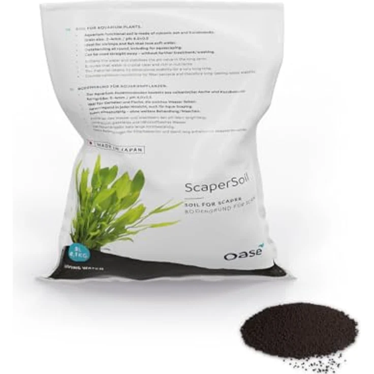 Oase ScaperLine Soil, aktives Aquascape-Substrat, 9 l, Schwarz, ideal für bepflanzte Aquarien – Bild 1