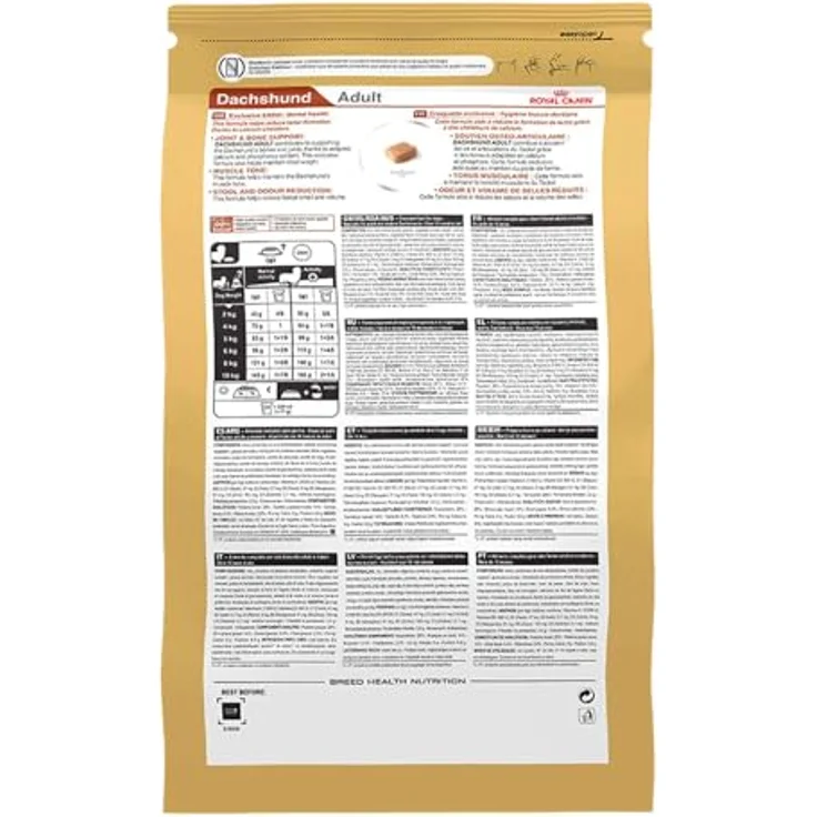 Royal Canin Dachshund Adult, Hundefutter für ausgewachsene Dackel, 1,5 kg, unterstützt Knochen und Gelenke – Bild 2