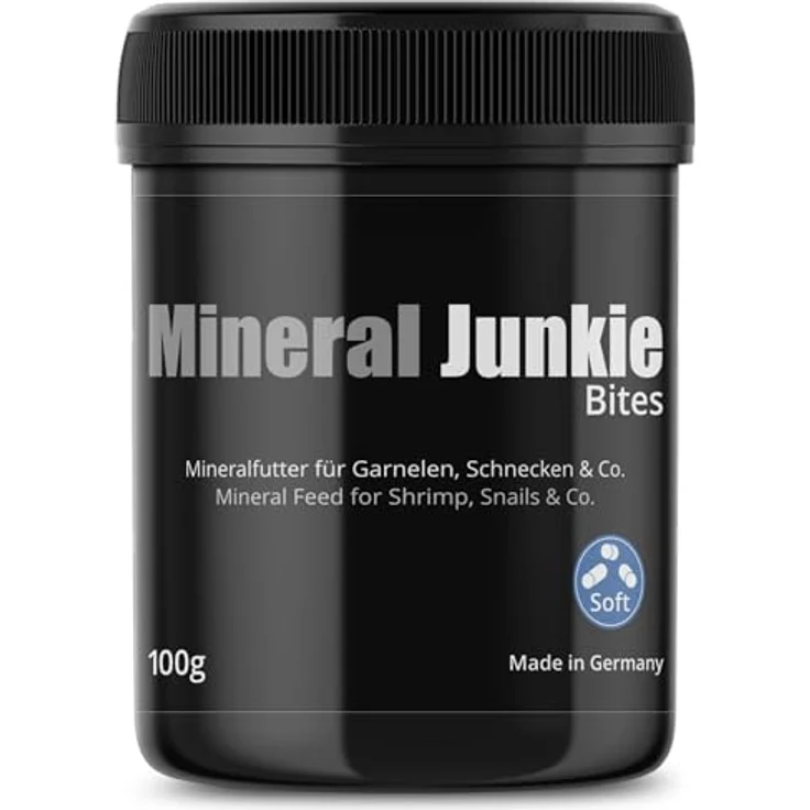 GG GLASGARTEN Mineral Junkie Bites, 100g Premium Mineralfutter für Garnelen & Schnecken, Soft Bites mit Mineralstoffen – Bild 1