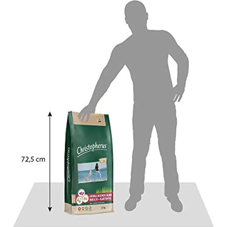 Christopherus Getreidefrei Hirsch und Kartoffel, Trockenfutter für Hunde, 2x12kg, speziell für Senioren und junge Hunde – Bild 7
