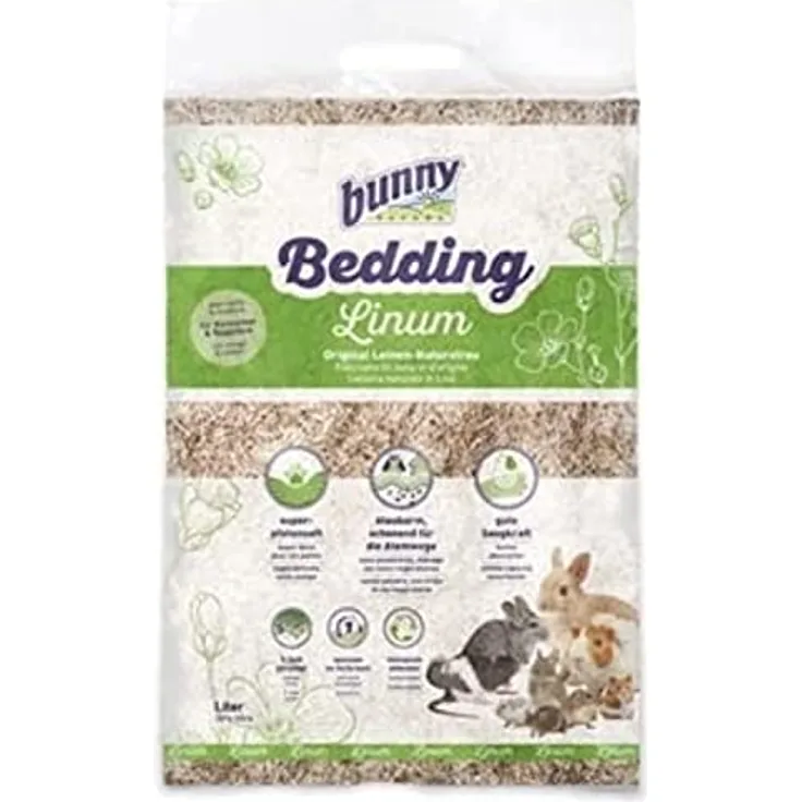 bunny NATURE Bedding Linum, Staubarme Leinen-Einstreu für Kleintiere, 12,5 l