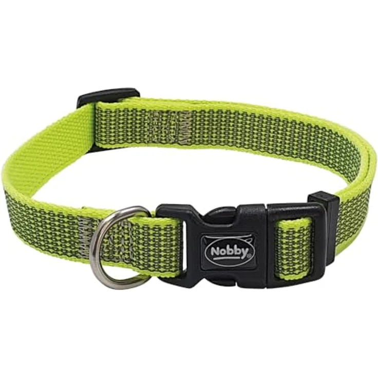 Nobby 52061-24 Halsband Full Reflect, stufenlos verstellbar aus Nylon, stark reflektierendes Material, gelb, Länge: 30-45 cm, Breite: 15 mm – Bild 1