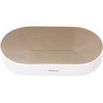 PetRhein Kratzbrett, hochwertige Wellpappe Kratzmatte für Katzen, wasser- und feuchtigkeitsdicht, 63 x 35 x 10 cm, braun