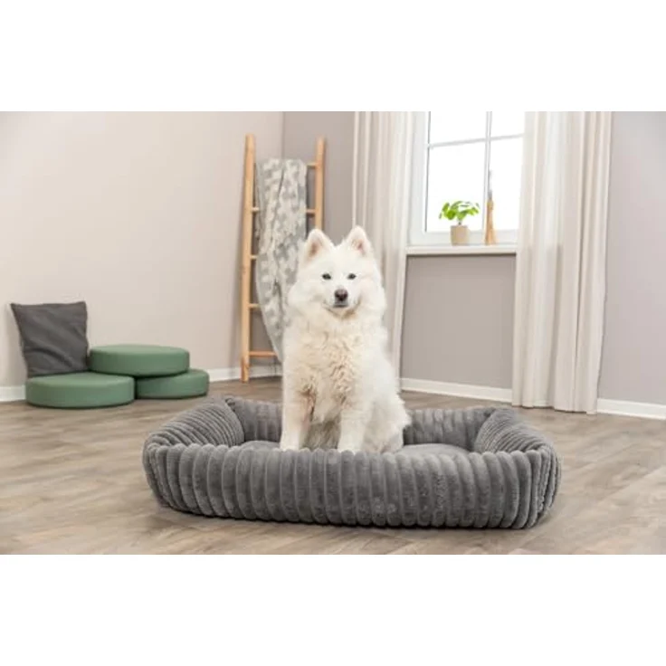 TRIXIE Tierbett Bett Lonni grau für Katzen, waschbarer Bezug, rutschfester Boden – Bild 6
