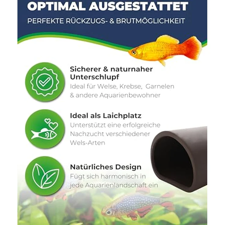 HOBBY Aquariendeko Catfish Cave L, 9x16 cm, dunkelbraun – Bild 2