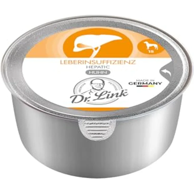 Dr. Link Spezial-Diät Hundefutter für die Leber, Proteinquelle Huhn, Unterstützung der Leberfunktion, 10x125g Schalen – Bild 2