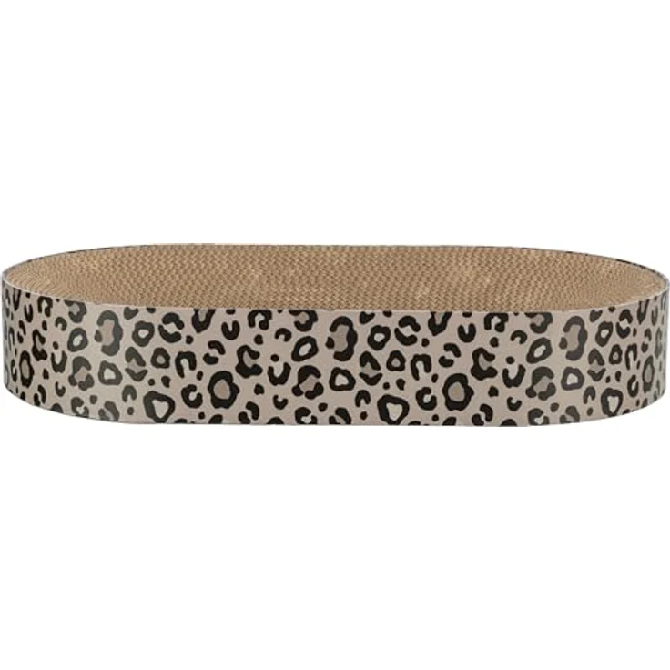Trixie Kratzbrett Leo, Katzenkratzmatte aus Pappe mit Katzenminze, braun, 63 × 10 × 35 cm – Bild 2