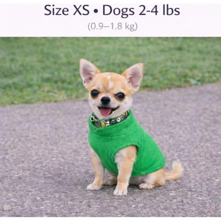 JACKO & CO Fleece-Weste für Hunde und Katzen, weich, leicht, atmungsaktiv, mit Leinenring, Grün, Größe XS (0,9-1,8 kg) – Bild 3