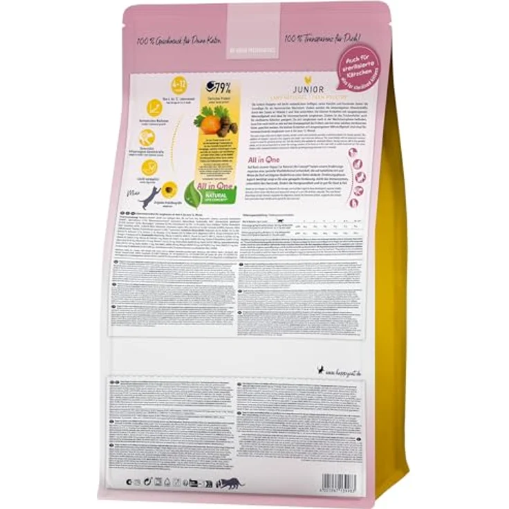 Happy Cat 70539 Young Junior Land Geflügel, Katzen-Trockenfutter für Jung-Katzen ab 4 Monaten, 1,3 kg, hochwertige bio-zertifizierte Zutaten, made in Germany – Bild 2