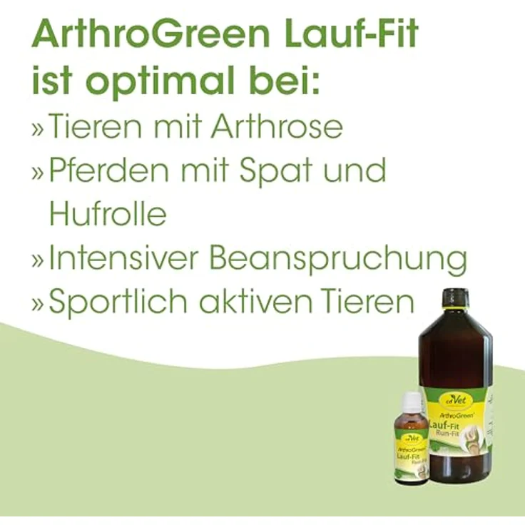 cdVet ArthroGreen Lauf-Fit 100ml, Nahrungsergänzung zur Gelenkunterstützung für Pferd, Hund und Katze mit Kräutern – Bild 4