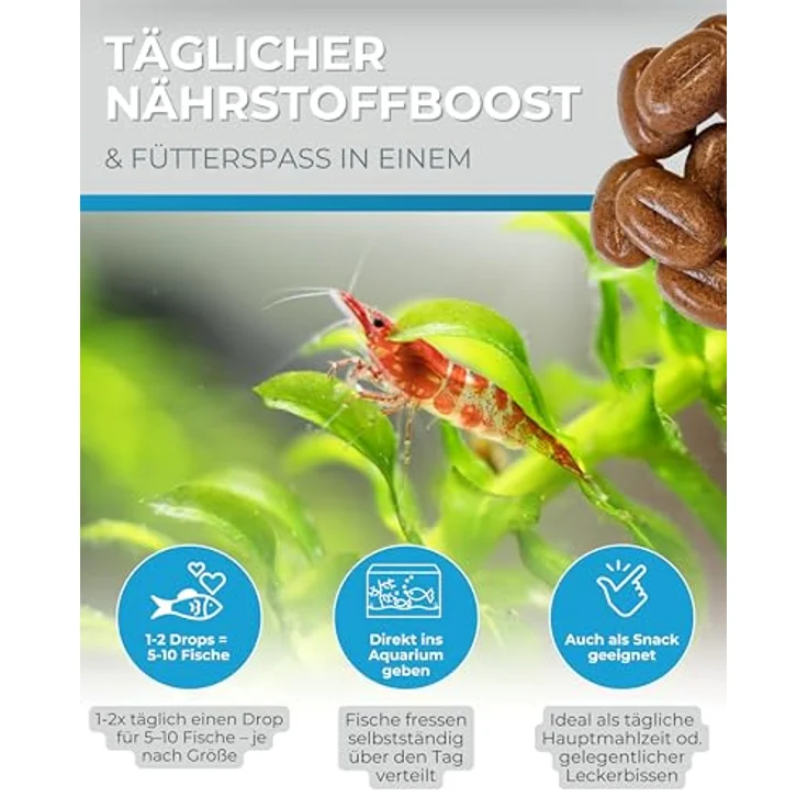 Dupla Gel-O-Drops Artemia I 12 x 2 g I Näherstoffreiches Geleefischfutter mit Artemien I Leicht dosierbar und ungekühlt lagerbar – Bild 5