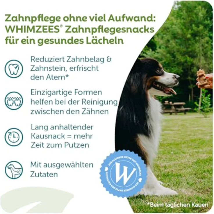 WHIMZEES Igel L, 6 Stück – Größe L, Getreidefreie Kaustangen zur Zahnpflege für große Hunde, natürlich und ohne Zuckerzusatz – Bild 3