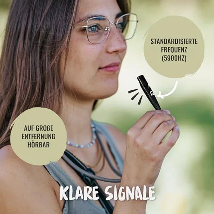 Rudelkönig Hundepfeife für Rückruf, professionelle Trainingspfeife mit genormter Frequenz und Pfeifenband, BPA-frei – Bild 2
