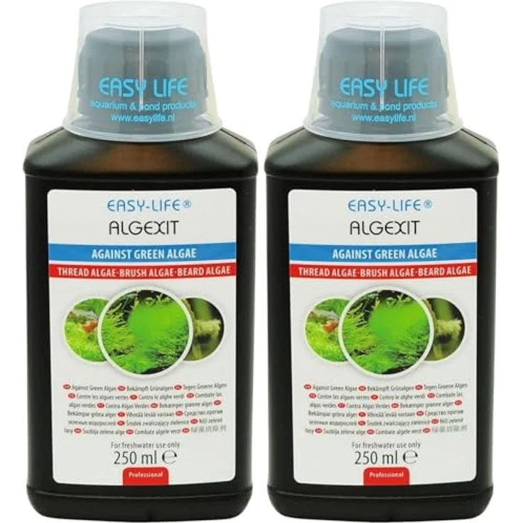Blackcup Easy Life AlgExit 2er Pack – 2X 250 ml Wasserpflege zur Bekämpfung von Algen, sicher für Aquarienbewohner, einfache Anwendung für klares Wasser – Bild 1