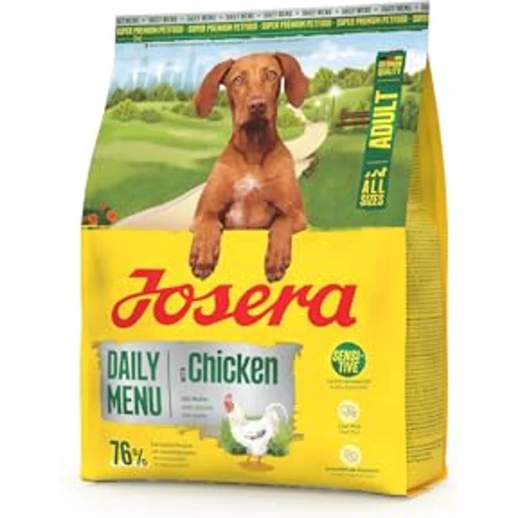Josera Daily Menu Adult Chicken, glutenfreies Hundefutter mit Huhn und Reis, 900 g, vollwertige Schonkost für normale aktive Hunde – Bild 1
