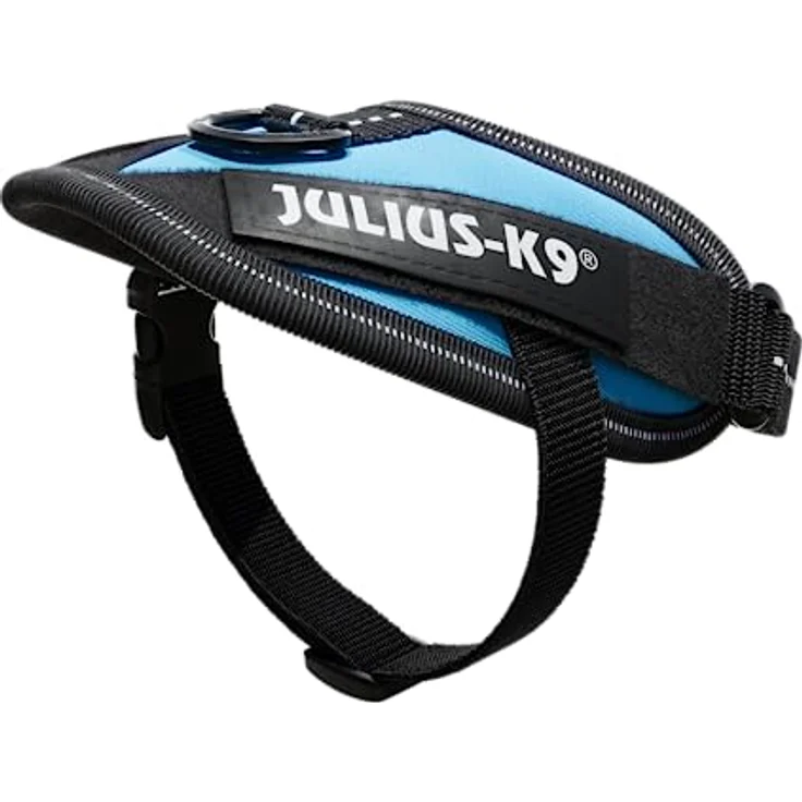 JULIUS K-9 IDC Powergeschirr, Größe 3XS für Hunde bis 3 kg, Aquamarine, mit reflektierenden Elementen und Klettaufschriften – Bild 5