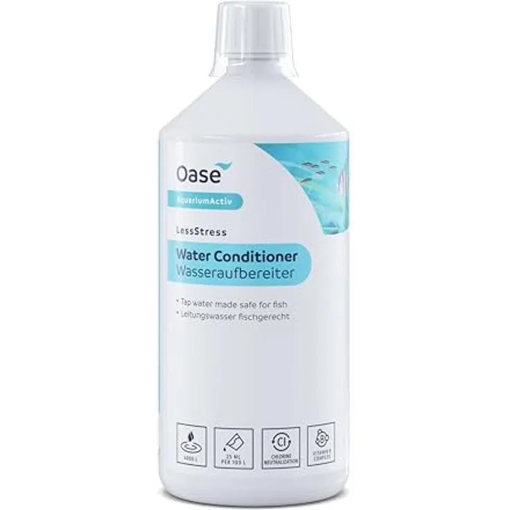 Oase LessStress Wasseraufbereiter 1 l, neutralisiert Schadstoffe im Leitungswasser, reduziert Stress bei Zierfischen