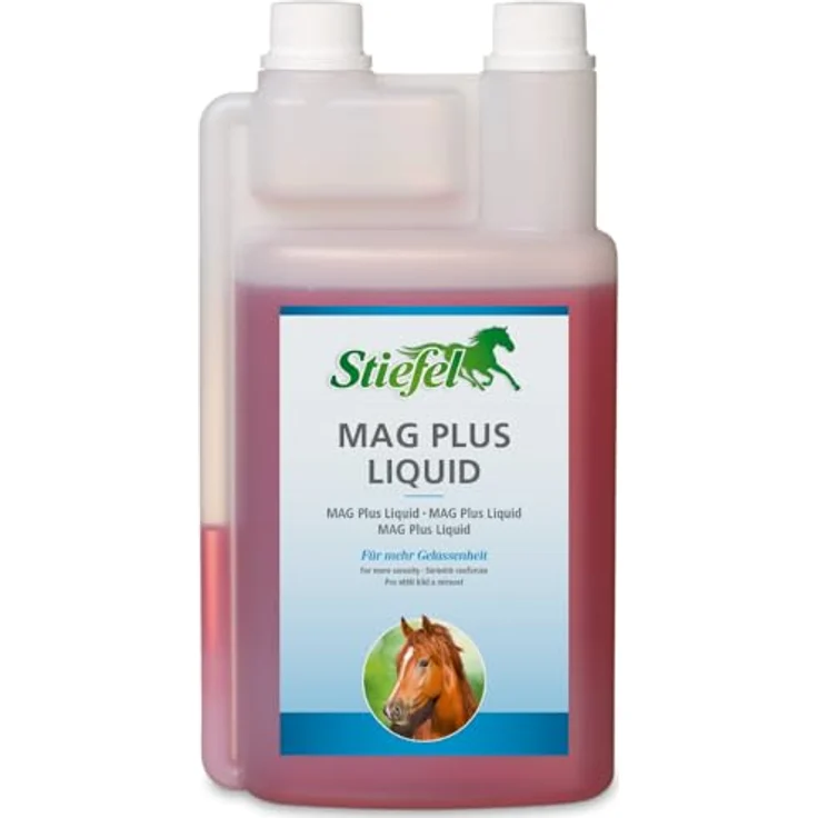 Stiefel MAG Plus Liquid, hochdosiertes Magnesium für Pferde zur Förderung von Gelassenheit, Konzentration und Leistungsbereitschaft, flüssig mit Dosierflasche, 1l – Bild 1