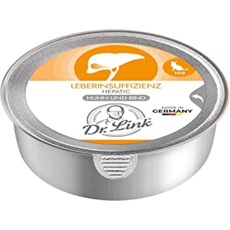 Dr. Link Spezial-Diät Katzenfutter für die Leber, Proteinquelle Huhn & Rind, 12x85g Schalen, Unterstützung der Leberfunktion & Stoffwechsel – Bild 2