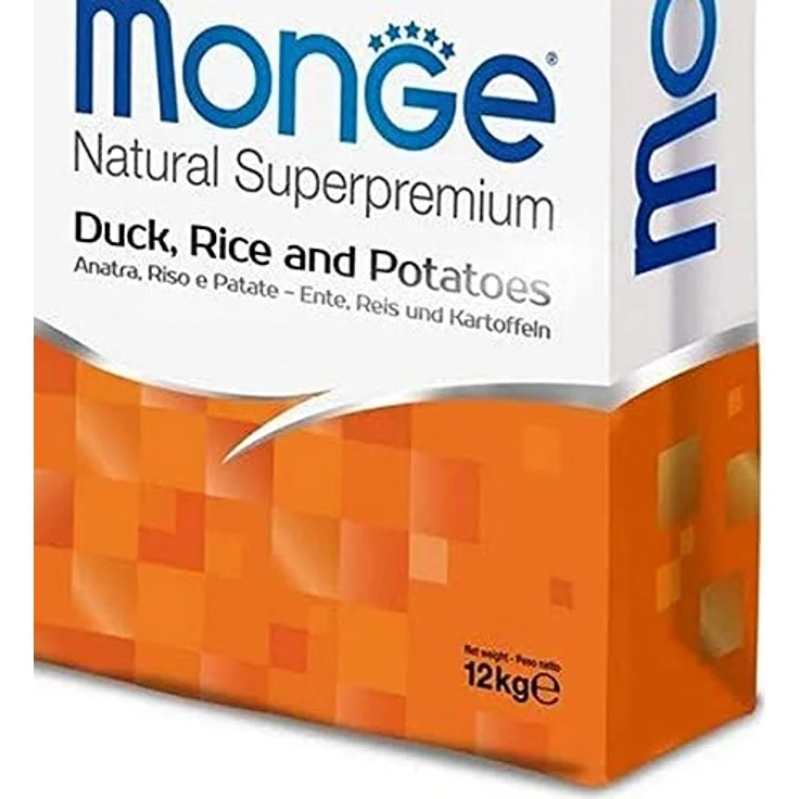 Monge Natural Superpremium Monoprotein Adult Duck with Rice and Potatoes, Trockenfutter für Hunde mit optimaler Verdaulichkeit, ohne Farbstoffe, 12 kg – Bild 3