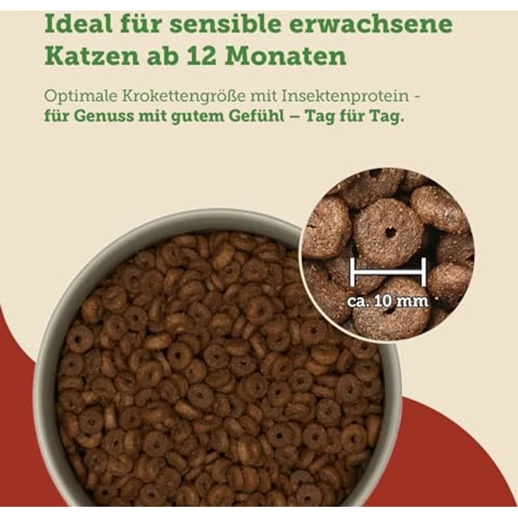 MERA Cats Nature Sensitive Insekt, Katzenfutter Trocken 400g | Mono-Protein, getreidefrei & zuckerfrei, hoher Fleischanteil, leicht verdaulich – Bild 4