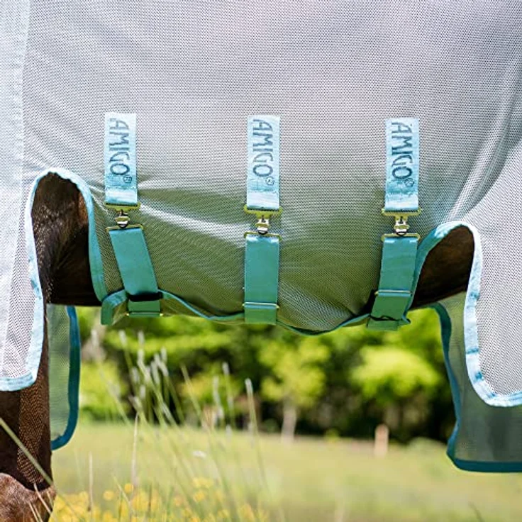 AMIGO Horseware Insekten-/Sommerdecke für Pferde AmEco, atmungsaktiv, UV- und Insektenschutz, inkl. abnehmbarem Halsteil, umweltfreundlich – Bild 5