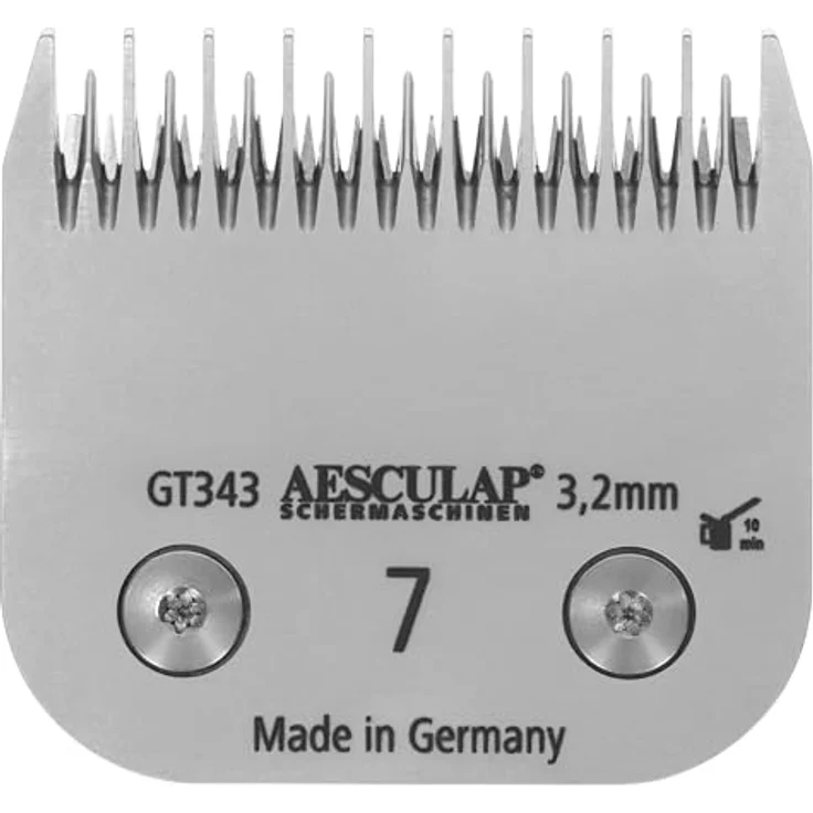 KERBL Aesculap Scherkopf SnapOn, Größe 7, 3,2 mm Schurhöhe, 40 mm Breite, Kohlenstoffstahl, für Hunde und Pferde, Made in Germany – Bild 2