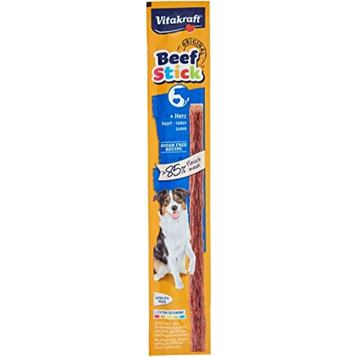 Vitakraft Beef-Sticks Herz, Hundesnacks ohne Zucker, 12 g – Bild 1