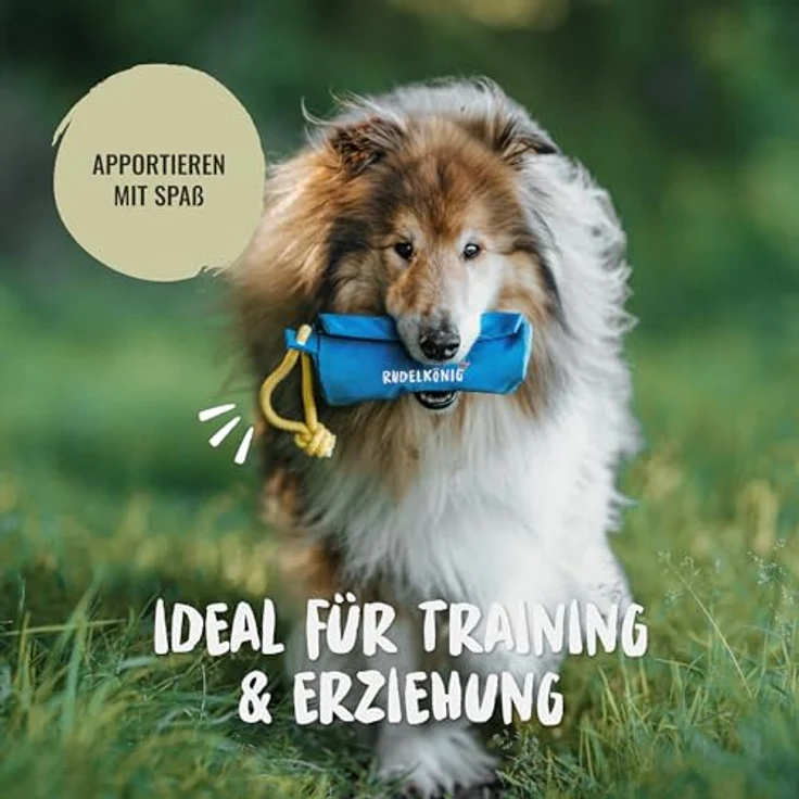 Rudelkönig Futterbeutel für Hunde - Robuster Apportierdummy für Leckerlies, ideal für Hundetraining, mit Klett- und Reißverschluss, passend für Nass- und Trockenfutter – Bild 2