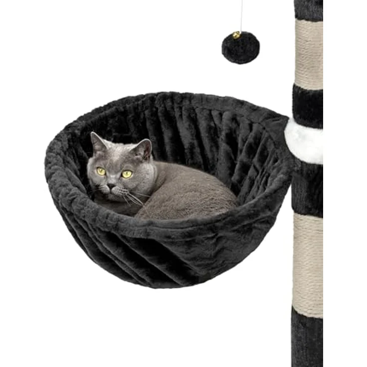 lionto Liegemulde für Kratzbäume 40 cm Durchmesser, 25 cm Tiefe schwarz – Bild 2