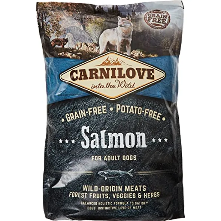 CARNILOVE Canine Adult Salmon 1,5KG, Hundefutter mit hochverdaulichem Lachs und Omega-3 Fettsäuren