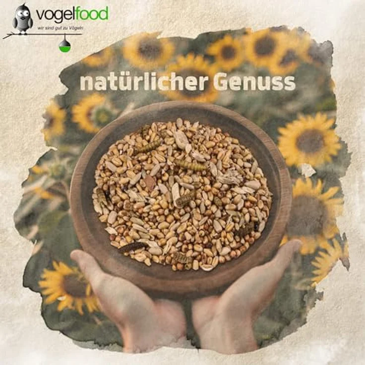 vogelfood Vogelfood 25 kg Streufutter ohne Schalen mit Mehlwürmern, Ganzjahresfutter für Wildvögel – Bild 4