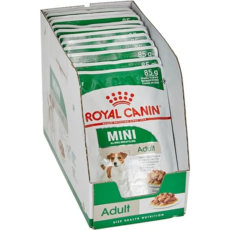 Royal Canin Mini Adult, 12 x 85 g Nassfutter für kleine Hunde, unterstützt gesunde Verdauung und glänzendes Fell – Bild 4