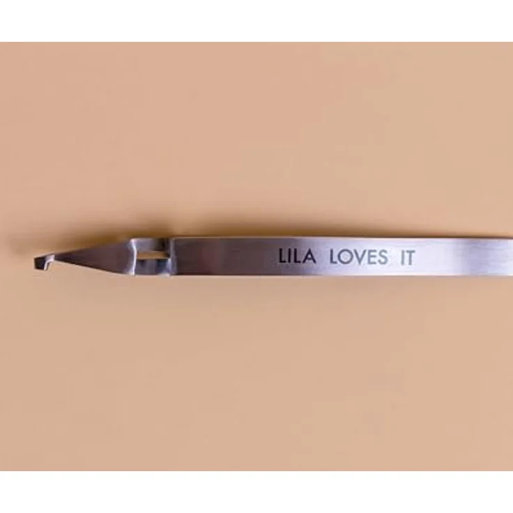 LILA LOVES IT Zeckenzange für Hunde, ergonomisch geformt aus rostfreiem Edelstahl, mit abgerundeten Spitzen, hygienisch, Größe: 13,5cm – Bild 3