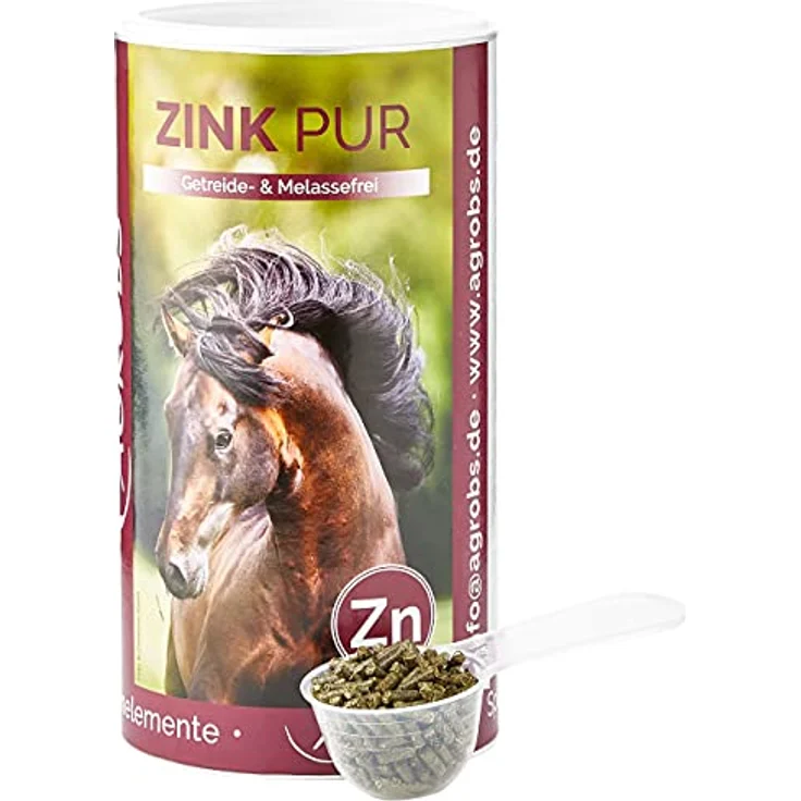 Agrobs Zink pur, Pferdefutter zur gezielten Ausgleichung eines Zinkmangels, 800 g – Bild 1