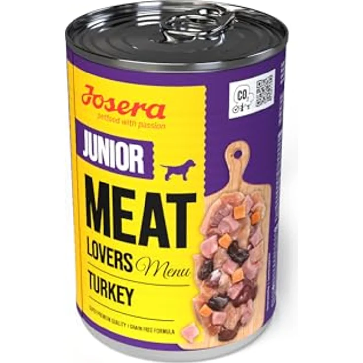 JOSERA Meat Lovers Junior Menu Pute, Premium Nassfutter für Welpen & Junghunde, getreidefreies Hundefutter mit 65 % Fleischanteil, 6 x 400 g – Bild 2