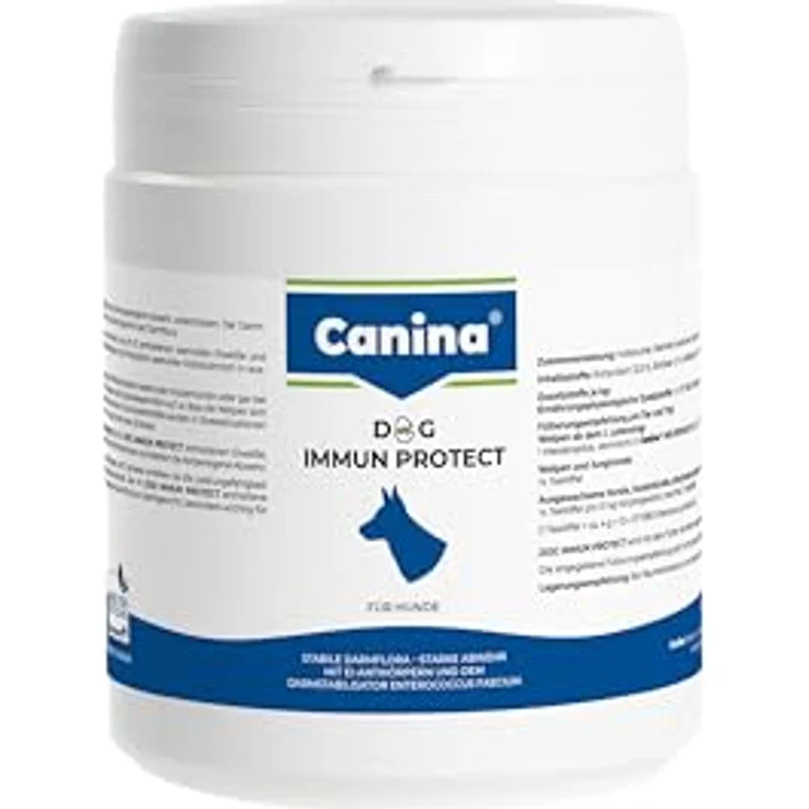 Canina Dog Immun Protect, 300 g, Vitamine zur Unterstützung der stabilen Darmflora mit Ei-Antikörpern und Enterococcus faecium – Bild 1