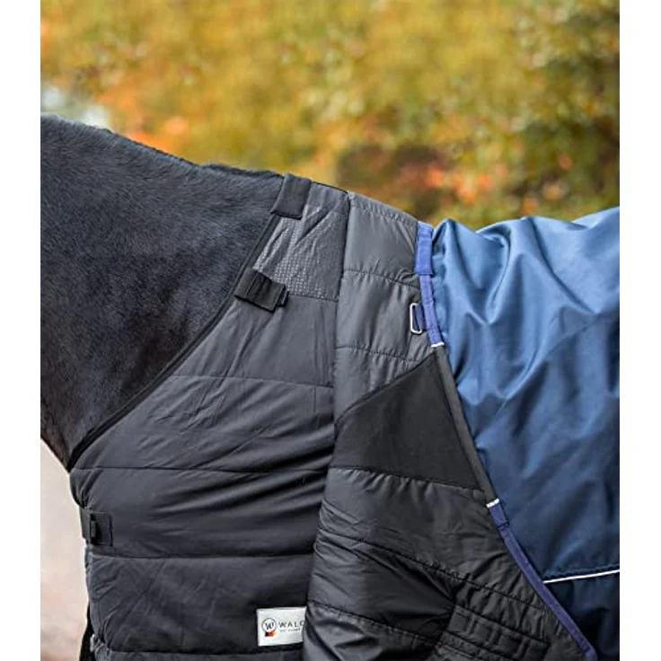 Waldhausen Fleece Unterdecke, schwarz, 145 cm, atmungsaktiv aus Antipillingfleece mit T-Brustverschluss und Befestigungsstreifen – Bild 3