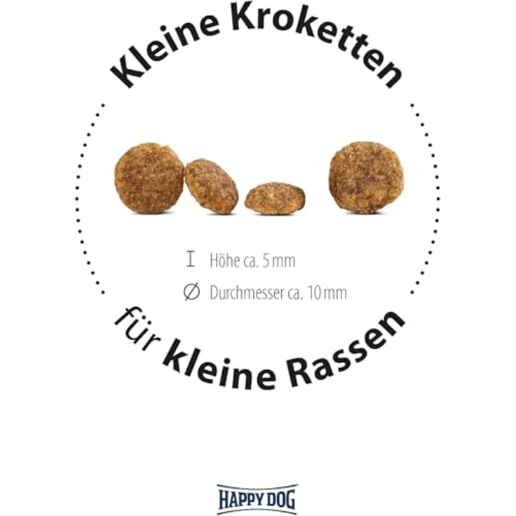 Happy Dog Sensible Mini Toscana, Trockenfutter für kleine Hunde bis 10 kg, mit Ente und Lachs, 800g – Bild 4