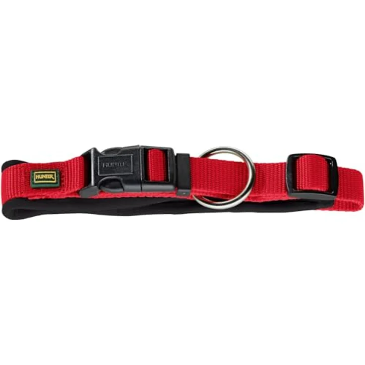 Hunter Hunde-Halsung Neopren Vario Plus rot-schwarz S 2 – Bild 4