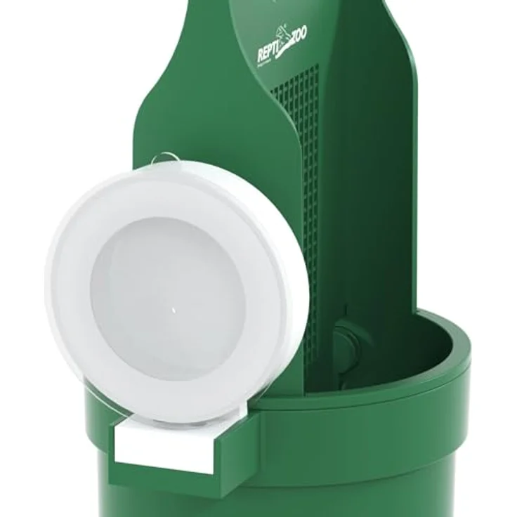 REPTI ZOO Reptizoo Futterschale mit Saugnapf, praktisches Terrarien-Zubehör für baumbewohnende Tiere, inkl. Kette und Wasserabflusslöchern – Bild 2