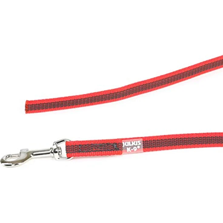 JULIUS K-9 IDC Color & Gray gumierte Leine, 14 mm x 1 m, rot-grau, stark und widerstandsfähig, ideal für Sport und Training – Bild 2