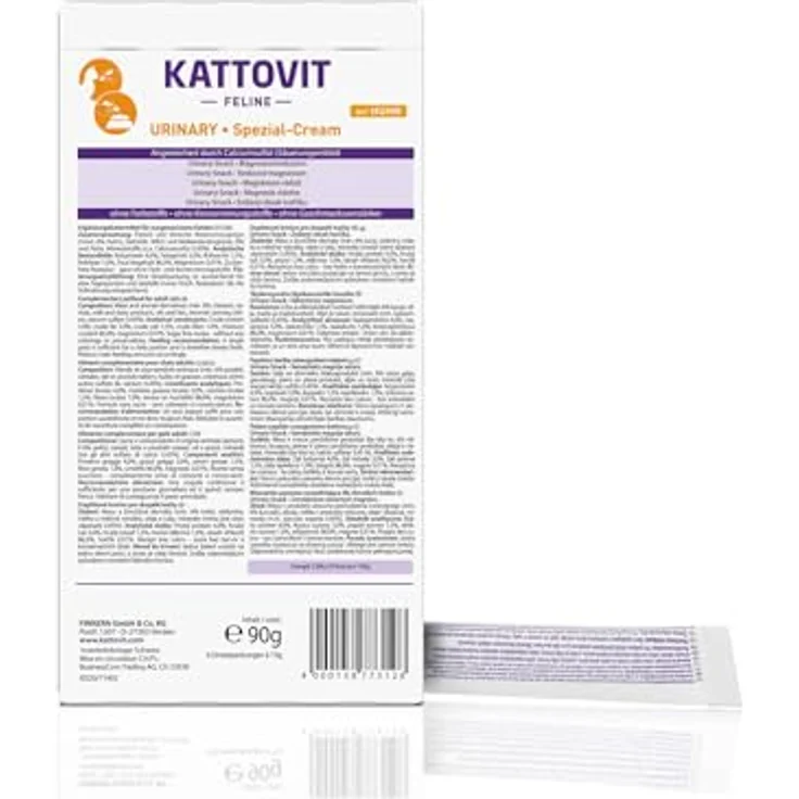 KATTOVIT Urinary-Cream für Katzen, magnesiumreduzierter Diätsnack mit Calciumsulfat, optimiert für Harnwegserkrankungen, praktische Portionierung – Bild 4