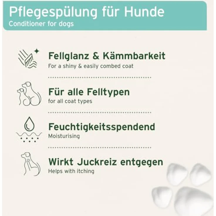 AniForte Fellharmonie Conditioner für Hunde 200ml - Sensitiv Spülung für Langhaar & Kurzhaar, pH-neutrale Pflege mit Aloe Vera, Anti Filz, ohne Parfum – Bild 2