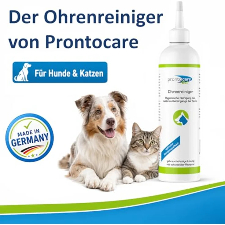 Prontocare-Vet Ohrenreiniger 250ml für Hunde und Katzen | Innovative Formel zur Schmerzlinderung und effektiven Ohrreinigung – Bild 3