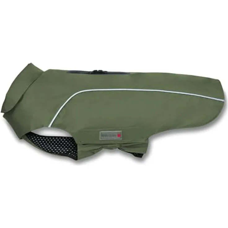 Wolters Hunderegenmantel Easy Rain, wasserdichte Regenjacke für Hunde, atmungsaktiv und windabweisend, moosgrün – Bild 1