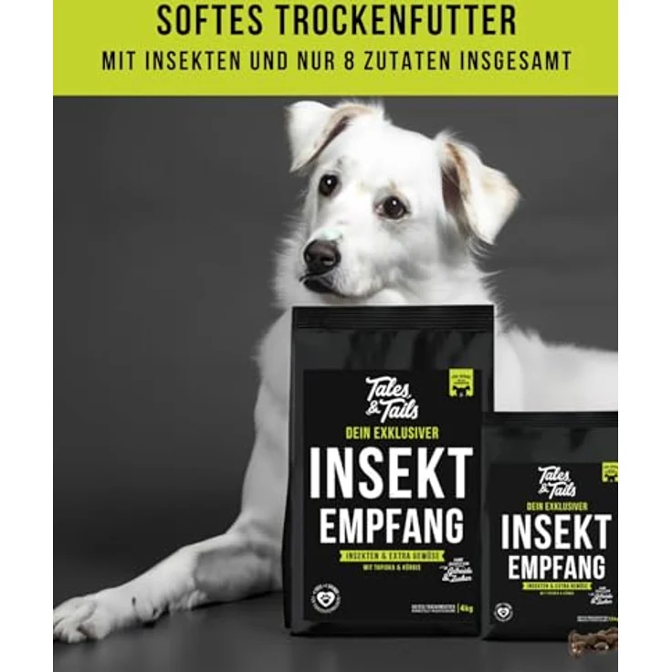 Tales & Tails InSektempfang Halbfeuchtes Trockenfutter für Hunde, Getreidefrei, 53% Insekten, 8 Zutaten, Hohe Verträglichkeit, 3x 4kg – Bild 3