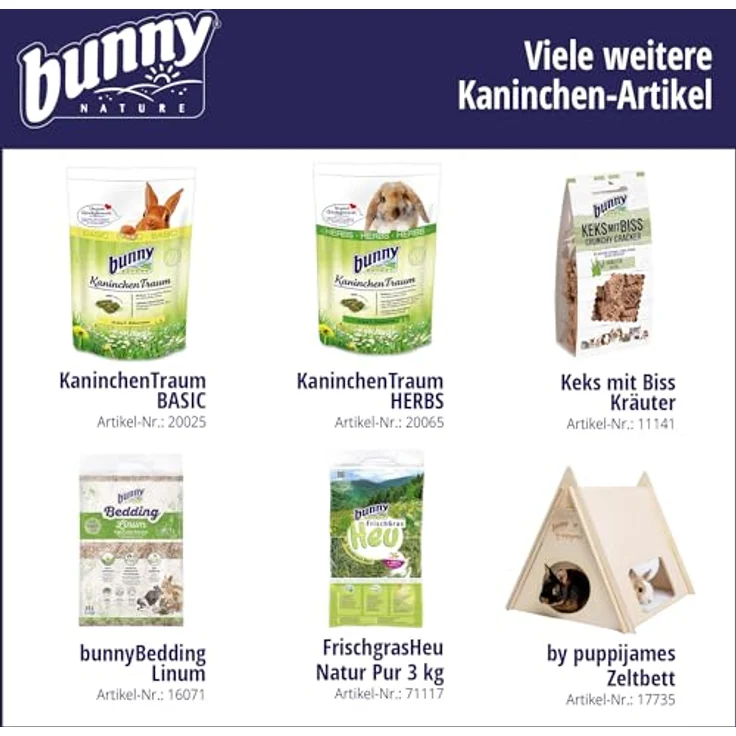 Bunny KaninchenTraum young 1,5 kg, hochwertiges Kleintierfutter mit 20 % Rohfaseranteil und Vitaminen für gesunde Kaninchenaufzucht – Bild 10